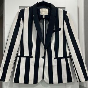 Maje black and white blazer